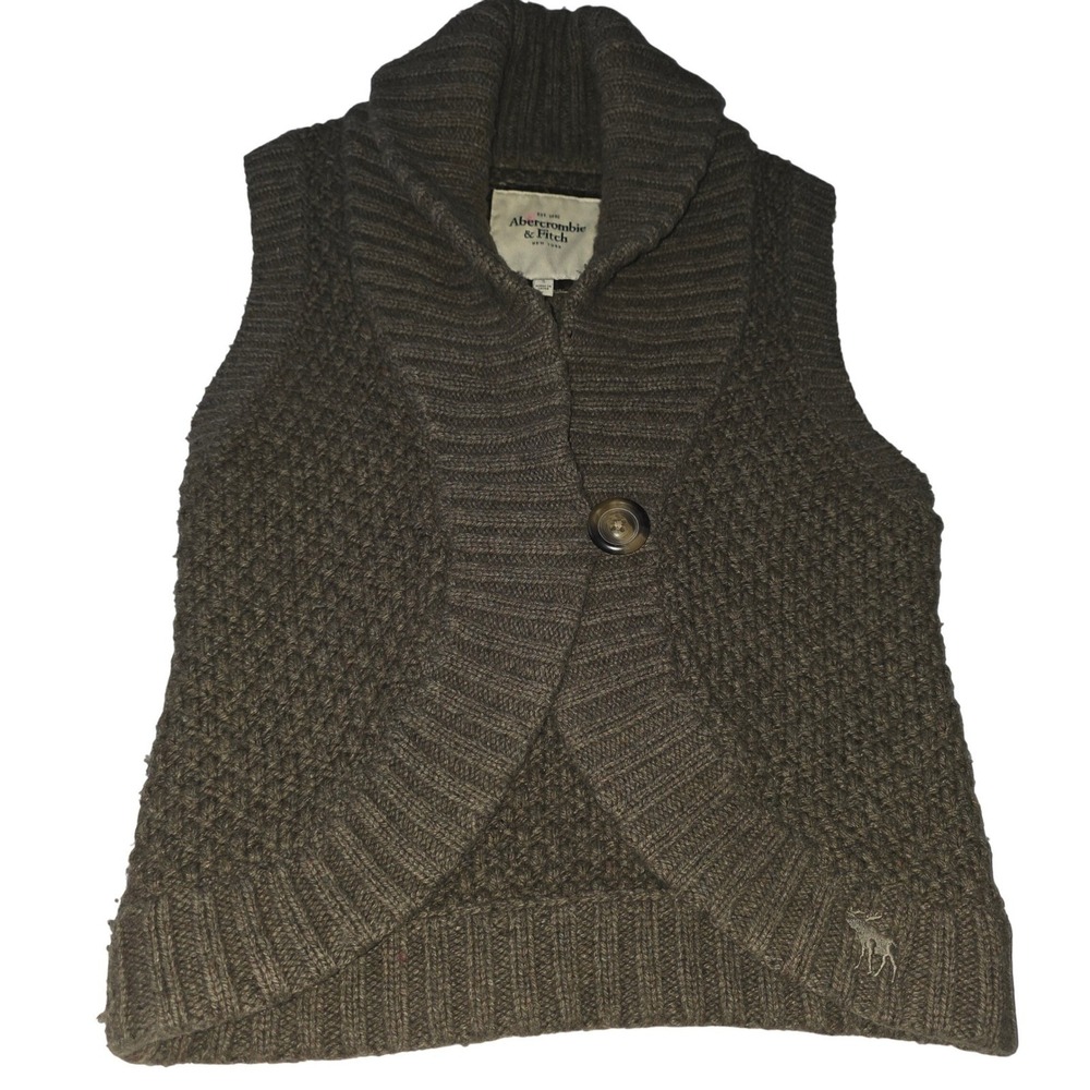 Abercrombie & Fitch Y2K Bella Swan Vibe Knit Sleeveless Vest Sweater Sizeβ Small